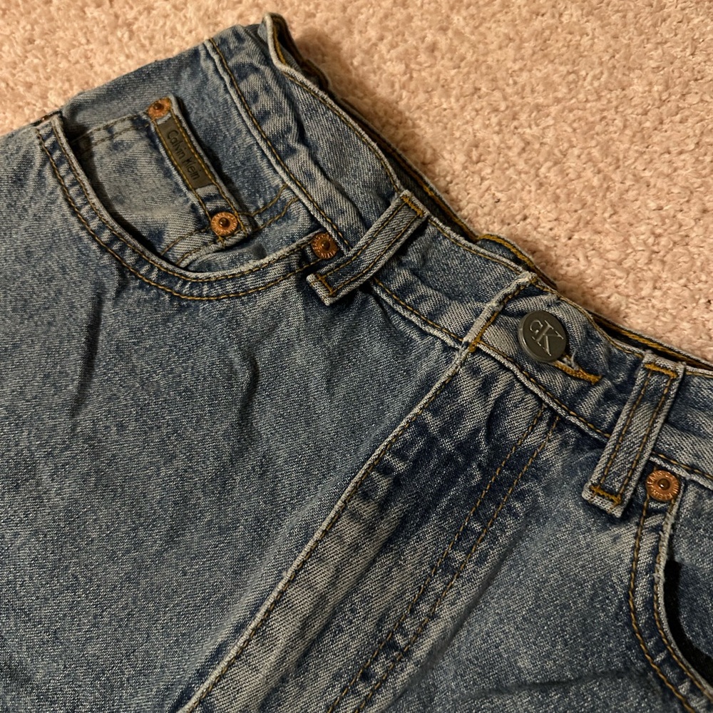 Calvin Klein Jeans Blue Denim Shorts - Picture 2 of 3